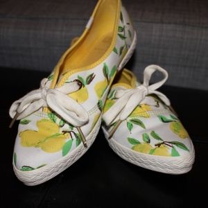 kate spade x keds pointer sneaker size 7.5 lemon
